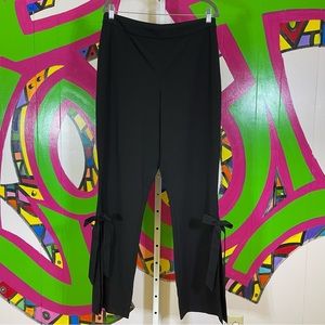 VENUS, Black Pants, With a Slit up the leg and a Bow. Size 18. Excellent cond!